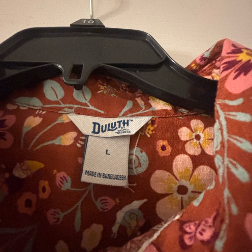 Floral Button-Up Shirt Dress - Picture 7 of 7